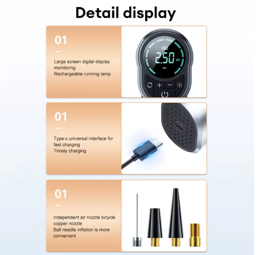 Portable Handheld 150 PSI Tire Pump